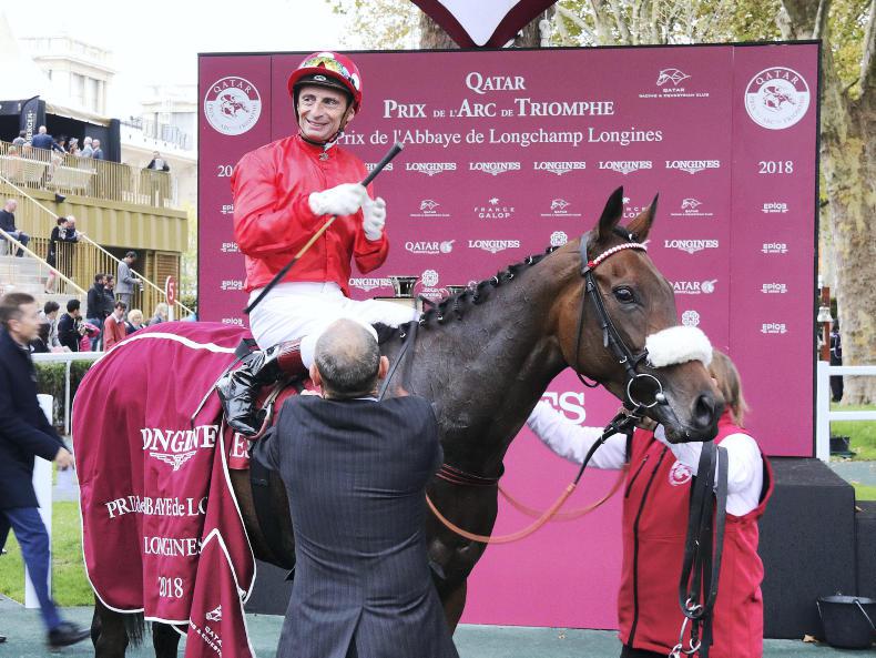 FRANCE PARISLONGCHAMP SUNDAY Mabs Cross gets her nose in front